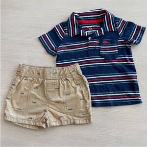 Carter's Navy and Tan Kids Matching Set